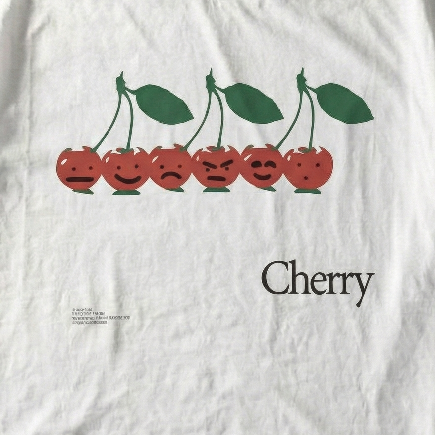 Cherry Fruit Retro Tee – Y2K Summer Streetwear