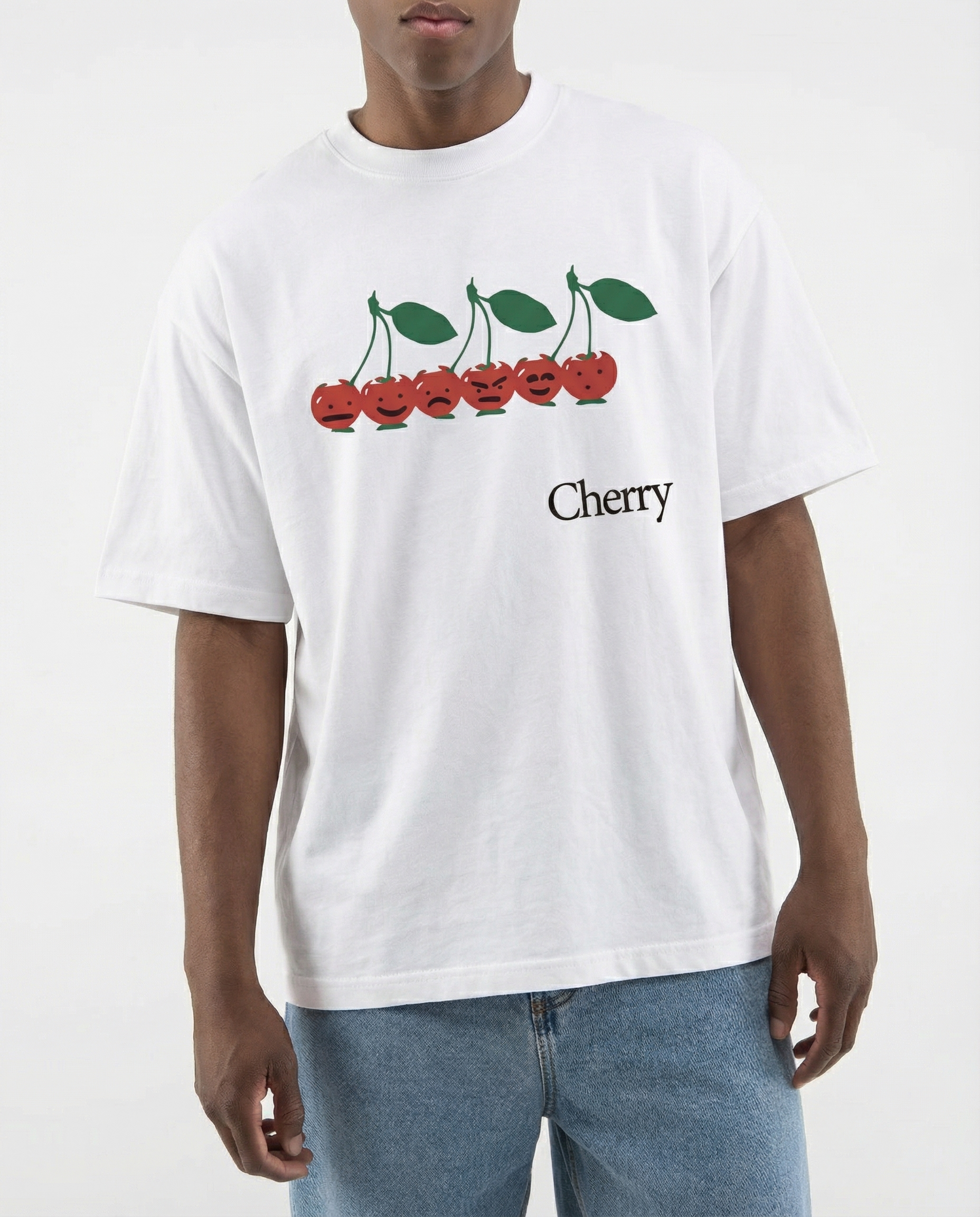 Cherry Fruit Retro Tee – Y2K Summer Streetwear