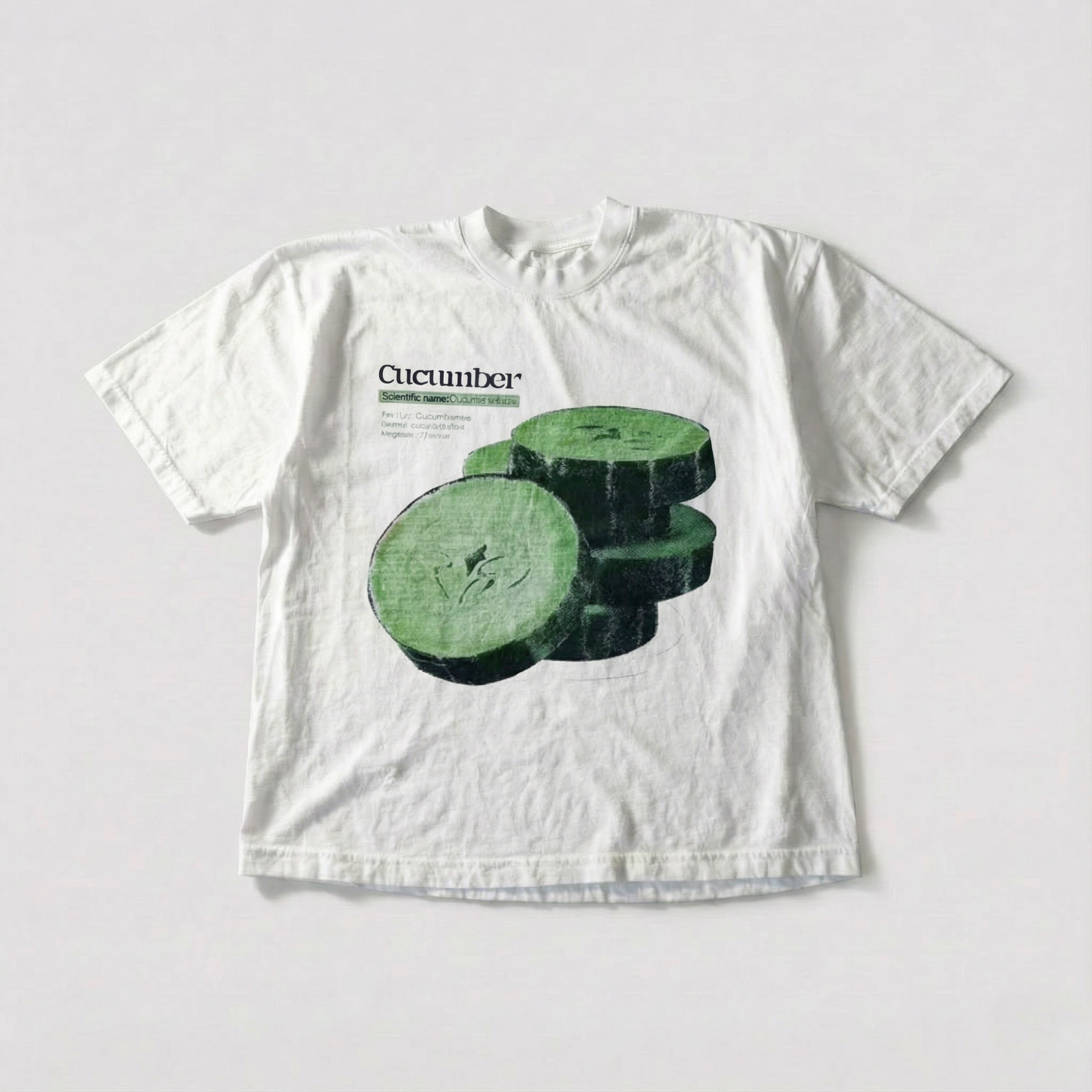 Cucumber Slice Illustration Tee – Y2K Retro Streetwear