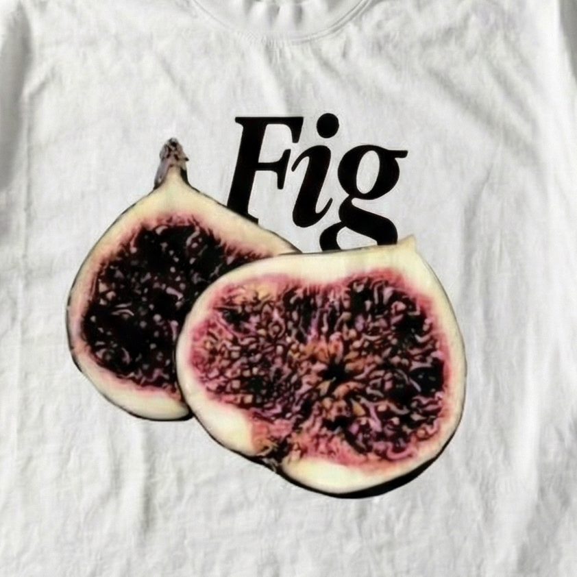 Fig Fruit Illustration Tee – Y2K Retro Streetwear