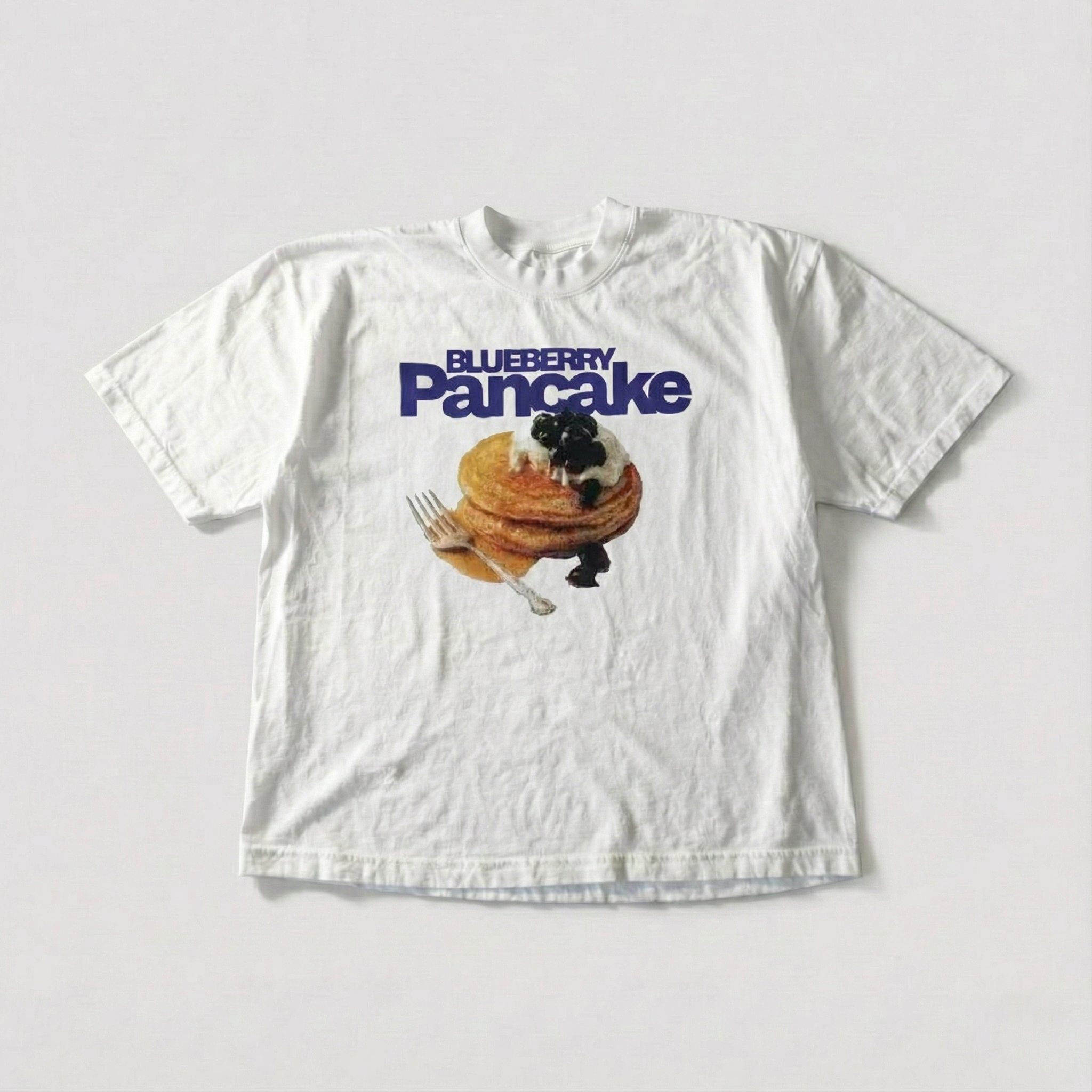 Blueberry Pancake Illustration Tee – Y2K Retro Streetwear