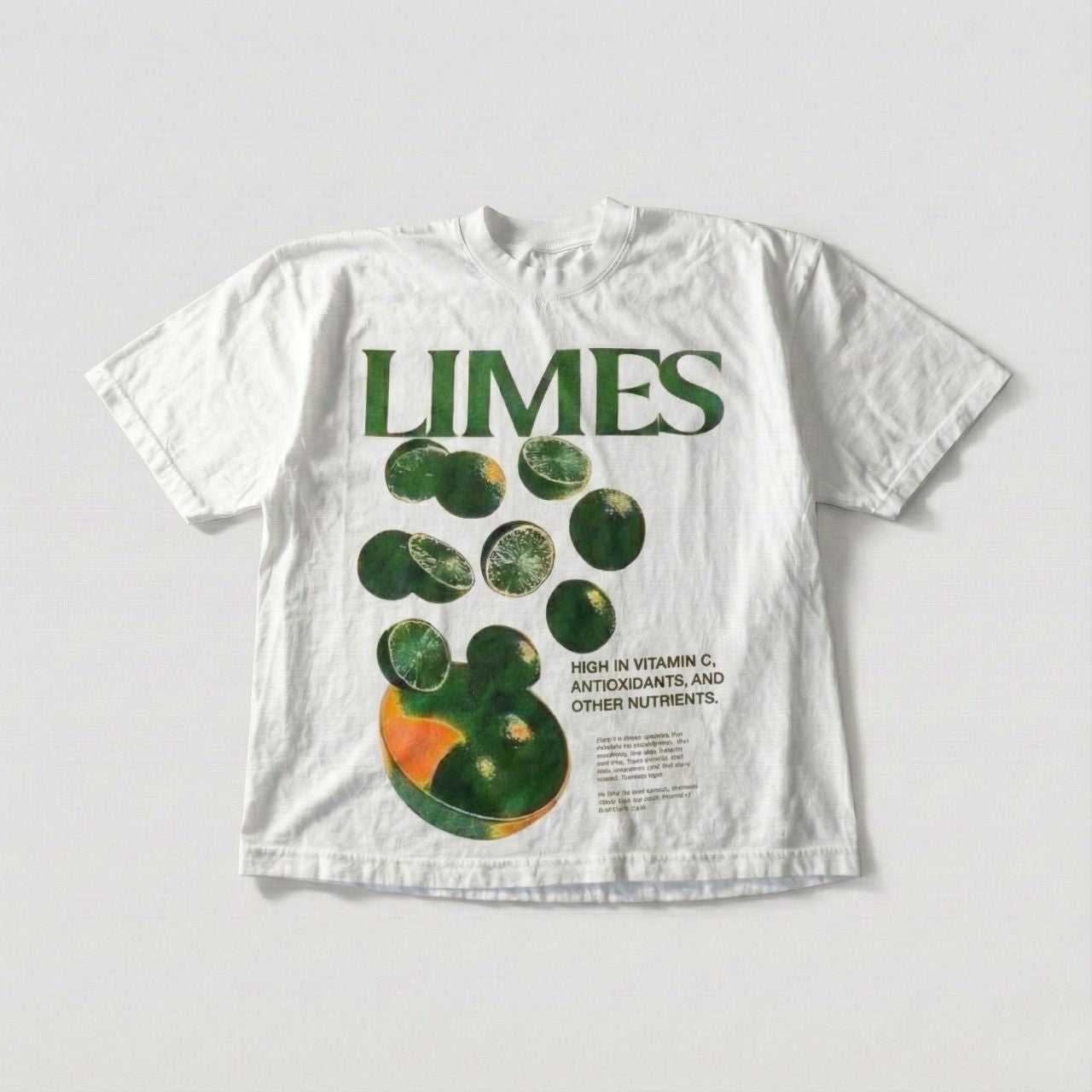 Limes Fruit Graphic Tee – Y2K Retro Aesthetic